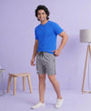 T.T. Men’s Cotton Blend | Solid Round Neck T-Shirt & Regular Fit Shorts | Casual Co-ord Set for Men