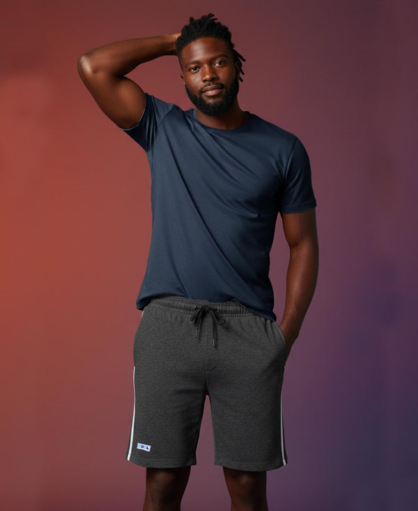 T.T. Men’s Cotton Blend | Solid Round Neck T-Shirt & Regular Fit Shorts | Casual Co-ord Set for Men