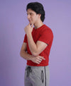 T.T. Men’s Cotton Blend | Solid Round Neck T-Shirt & Regular Fit Shorts | Casual Co-ord Set for Men