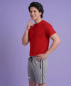 T.T. Men’s Cotton Blend | Solid Round Neck T-Shirt & Regular Fit Shorts | Casual Co-ord Set for Men