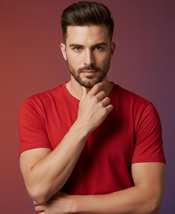 T.T. Men’s Cotton Blend | Solid Round Neck T-Shirt & Regular Fit Shorts | Casual Co-ord Set for Men