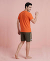 T.T. Men’s Cotton Blend | Solid Round Neck T-Shirt & Regular Fit Shorts | Casual Co-ord Set for Men