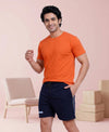 T.T. Men’s Cotton Blend | Solid Round Neck T-Shirt & Regular Fit Shorts | Casual Co-ord Set for Men