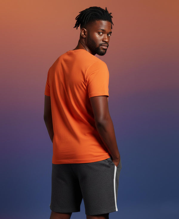 T.T. Men’s Cotton Blend | Solid Round Neck T-Shirt & Regular Fit Shorts | Casual Co-ord Set for Men