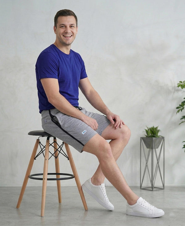 T.T. Men’s Cotton Blend | Solid Round Neck T-Shirt & Regular Fit Shorts | Casual Co-ord Set for Men