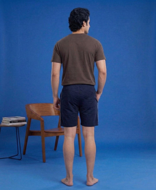 T.T. Men’s Cotton Blend | Solid Round Neck T-Shirt & Regular Fit Shorts | Casual Co-ord Set for Men