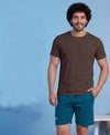T.T. Men’s Cotton Blend | Solid Round Neck T-Shirt & Regular Fit Shorts | Casual Co-ord Set for Men