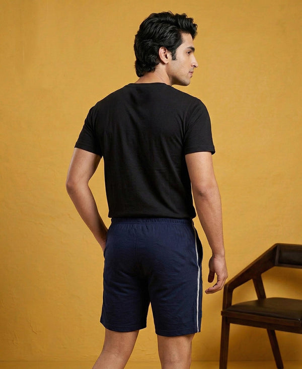 T.T. Men’s Cotton Blend | Solid Round Neck T-Shirt & Regular Fit Shorts | Casual Co-ord Set for Men