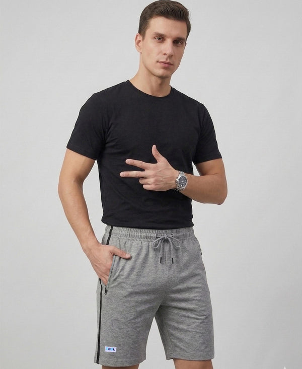 T.T. Men’s Cotton Blend | Solid Round Neck T-Shirt & Regular Fit Shorts | Casual Co-ord Set for Men