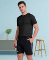 T.T. Men’s Cotton Blend | Solid Round Neck T-Shirt & Regular Fit Shorts | Casual Co-ord Set for Men