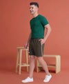 T.T. Men’s Cotton Blend | Solid Round Neck T-Shirt & Regular Fit Shorts | Casual Co-ord Set for Men