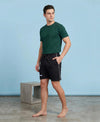 T.T. Men’s Cotton Blend | Solid Round Neck T-Shirt & Regular Fit Shorts | Casual Co-ord Set for Men
