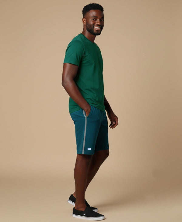 T.T. Men’s Cotton Blend | Solid Round Neck T-Shirt & Regular Fit Shorts | Casual Co-ord Set for Men