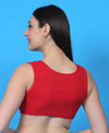 T.T. Women|Ribbed Crop Top|Sleeveless Round Neck Slim Fit Aesthetic Streetwear Top|Stretchable Cotton Fabric|Tshirt|Top||Red