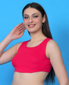 T.T. Women|Ribbed Crop Top|Sleeveless Round Neck Slim Fit Aesthetic Streetwear Top|Stretchable Cotton Fabric|Tshirt|Top||Pink
