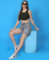 T.T. Women|Ribbed Crop Top|Sleeveless Round Neck Slim Fit Aesthetic Streetwear Top|Stretchable Cotton Fabric|Tshirt|Top||Olive