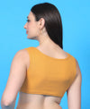 T.T. Women|Ribbed Crop Top|Sleeveless Round Neck Slim Fit Aesthetic Streetwear Top|Stretchable Cotton Fabric|Tshirt|Top||Mustard
