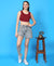 T.T. Women|Ribbed Crop Top|Sleeveless Round Neck Slim Fit Aesthetic Streetwear Top|Stretchable Cotton Fabric|Tshirt|Top||Maroon