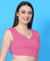 T.T. Women|Ribbed Crop Top|Sleeveless Notch Neck Slim Fit Aesthetic Streetwear Top|Stretchable Cotton Fabric|Tshirt|Top||Pink