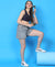T.T. Women|Ribbed Crop Top|Sleeveless Notch Neck Slim Fit Aesthetic Streetwear Top|Stretchable Cotton Fabric|Tshirt|Top||Navy