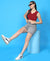 T.T. Women|Ribbed Crop Top|Sleeveless Notch Neck Slim Fit Aesthetic Streetwear Top|Stretchable Cotton Fabric|Tshirt|Top||Maroon