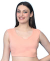 T.T. Women|Ribbed Crop Top|Sleeveless Notch Neck Slim Fit Aesthetic Streetwear Top|Stretchable Cotton Fabric|Tshirt|Top||Cream