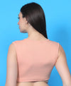 T.T. Women|Ribbed Crop Top|Sleeveless Notch Neck Slim Fit Aesthetic Streetwear Top|Stretchable Cotton Fabric|Tshirt|Top||Cream