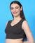 T.T. Women|Ribbed Crop Top|Sleeveless Notch Neck Slim Fit Aesthetic Streetwear Top|Stretchable Cotton Fabric|Tshirt|Top||D.Grey