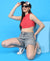T.T. Women|Ribbed Crop Top|Sleeveless High Neck Slim Fit Aesthetic Streetwear Top|Stretchable Cotton Fabric|Tshirt|Top||Coral