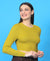 T.T. Women|Stylish Crop Top|Ribbed Slim Fit Full Sleeve Round Neck Trendy Casual Wear Top|Stretchable Cotton Fabric|Tshirt|Top||Light Green