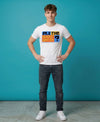 T.T. Men|Graphics Printed Tshirts For Men|Eco Friendly Fabric|Round Neck|Half Sleeves|Cotton Blended Tees For Men|Regular Fit|Big Print|White