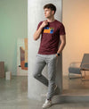 T.T. Men|Graphics Printed Tshirts For Men|Eco Friendly Fabric|Round Neck|Half Sleeves|Cotton Blended Tees For Men|Regular Fit|Big Print|Maroon
