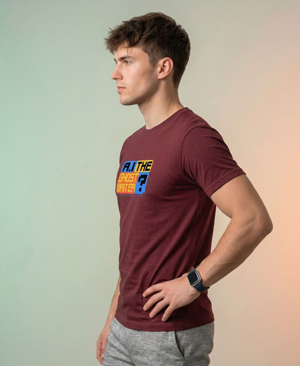 T.T. Men|Graphics Printed Tshirts For Men|Eco Friendly Fabric|Round Neck|Half Sleeves|Cotton Blended Tees For Men|Regular Fit|Big Print|Maroon