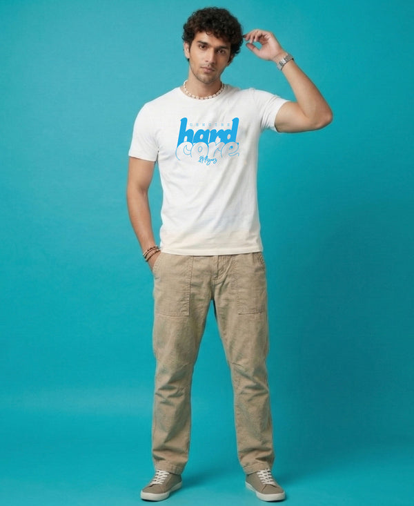 T.T. Men|Graphics Printed Tshirts For Men|Eco Friendly Fabric|Round Neck|Half Sleeves|Cotton Blended Tees For Men|Regular Fit|Big Print|White