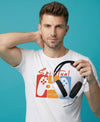 T.T. Men|Graphics Printed Tshirts For Men|Eco Friendly Fabric|Round Neck|Half Sleeves|Cotton Blended Tees For Men|Regular Fit|Big Print|White