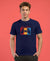 T.T. Men|Graphics Printed Tshirts For Men|Eco Friendly Fabric|Round Neck|Half Sleeves|Cotton Blended Tees For Men|Regular Fit|Big Print|Navy