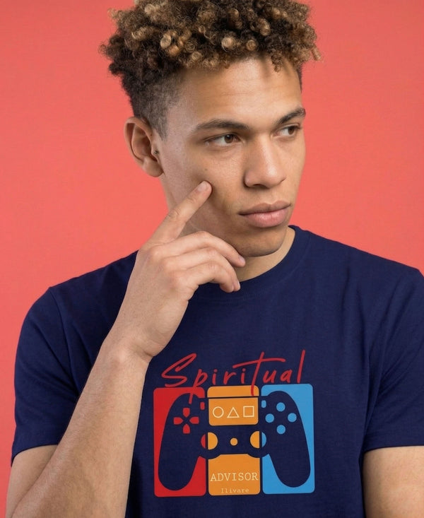 T.T. Men|Graphics Printed Tshirts For Men|Eco Friendly Fabric|Round Neck|Half Sleeves|Cotton Blended Tees For Men|Regular Fit|Big Print|Navy