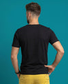 T.T. Men|Graphics Printed Tshirts For Men|Eco Friendly Fabric|Round Neck|Half Sleeves|Cotton Blended Tees For Men|Regular Fit|Big Print|Black