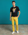 T.T. Men|Graphics Printed Tshirts For Men|Eco Friendly Fabric|Round Neck|Half Sleeves|Cotton Blended Tees For Men|Regular Fit|Big Print|Black