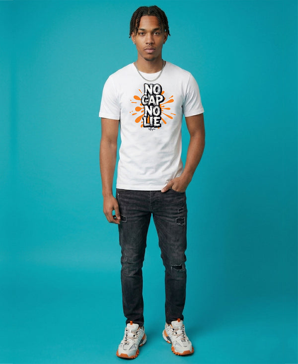 T.T. Men|Graphics Printed Tshirts For Men|Eco Friendly Fabric|Round Neck|Half Sleeves|Cotton Blended Tees For Men|Regular Fit|Big Print|White