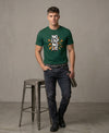 T.T. Men|Graphics Printed Tshirts For Men|Eco Friendly Fabric|Round Neck|Half Sleeves|Cotton Blended Tees For Men|Regular Fit|Big Print|Olive