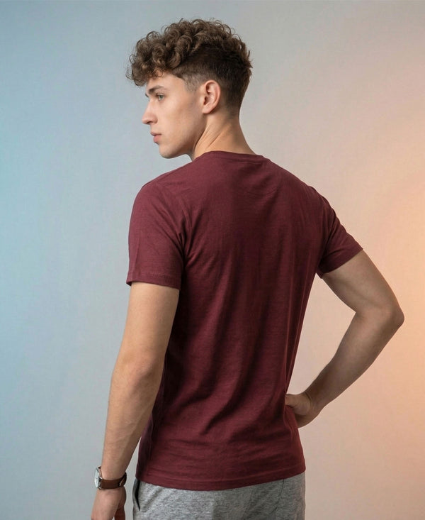 T.T. Men|Graphics Printed Tshirts For Men|Eco Friendly Fabric|Round Neck|Half Sleeves|Cotton Blended Tees For Men|Regular Fit|Big Print|Maroon