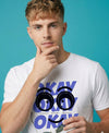 T.T. Men|Graphics Printed Tshirts For Men|Eco Friendly Fabric|Round Neck|Half Sleeves|Cotton Blended Tees For Men|Regular Fit|Big Print|White