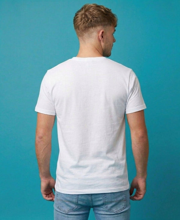 T.T. Men|Graphics Printed Tshirts For Men|Eco Friendly Fabric|Round Neck|Half Sleeves|Cotton Blended Tees For Men|Regular Fit|Big Print|White