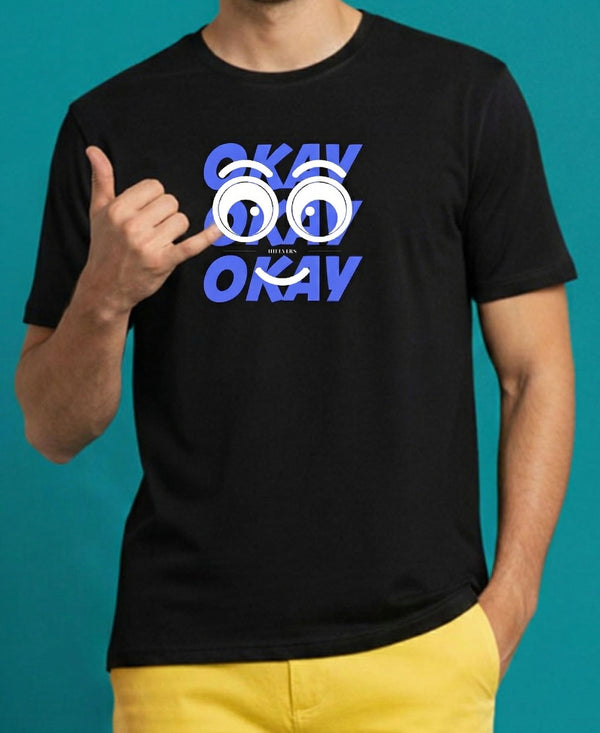 T.T. Men|Graphics Printed Tshirts For Men|Eco Friendly Fabric|Round Neck|Half Sleeves|Cotton Blended Tees For Men|Regular Fit|Big Print|Black