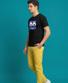 T.T. Men|Graphics Printed Tshirts For Men|Eco Friendly Fabric|Round Neck|Half Sleeves|Cotton Blended Tees For Men|Regular Fit|Big Print|Black
