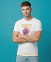 T.T. Men|Graphics Printed Tshirts For Men|Eco Friendly Fabric|Round Neck|Half Sleeves|Cotton Blended Tees For Men|Regular Fit|Big Print|White