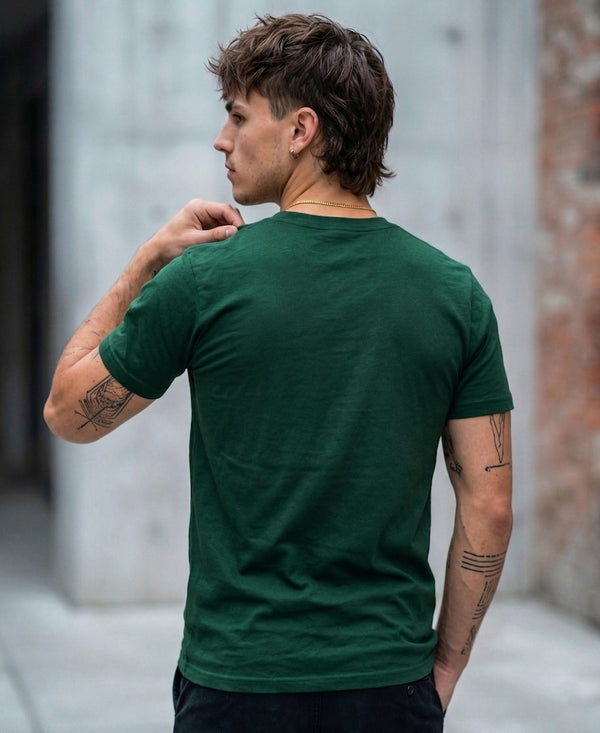 T.T. Men|Graphics Printed Tshirts For Men|Eco Friendly Fabric|Round Neck|Half Sleeves|Cotton Blended Tees For Men|Regular Fit|Big Print|Olive