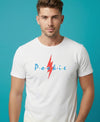 T.T. Men|Graphics Printed Tshirts For Men|Eco Friendly Fabric|Round Neck|Half Sleeves|Cotton Blended Tees For Men|Regular Fit|Big Print|White