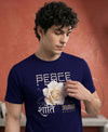 T.T. Men|Graphics Printed Tshirts For Men|Eco Friendly Fabric|Round Neck|Half Sleeves|Cotton Blended Tees For Men|Regular Fit|Big Print|Navy